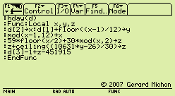  Hijri day, as a TI-92 function. 